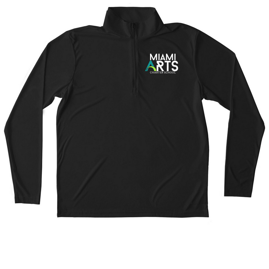 MAC Quarter Zip Jacket, a Black Unisex Performance Quarter Zip Pullover