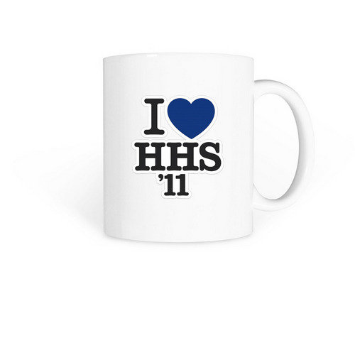 I LOVE HHS'11 MUG, a White Coffee Mug