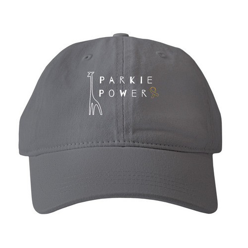 Parkie Power, a Smoke Printed Pigment Dye Baseball Cap
