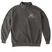 CHAIL Logo (White Outline)- Left Chest&nbsp;, a Pepper Comfort Colors Quarter Zip Pullover