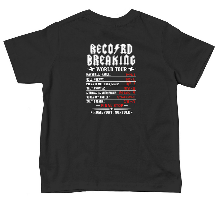 Toddler Ford World Tour??, a Black Toddler Tee (back-view)