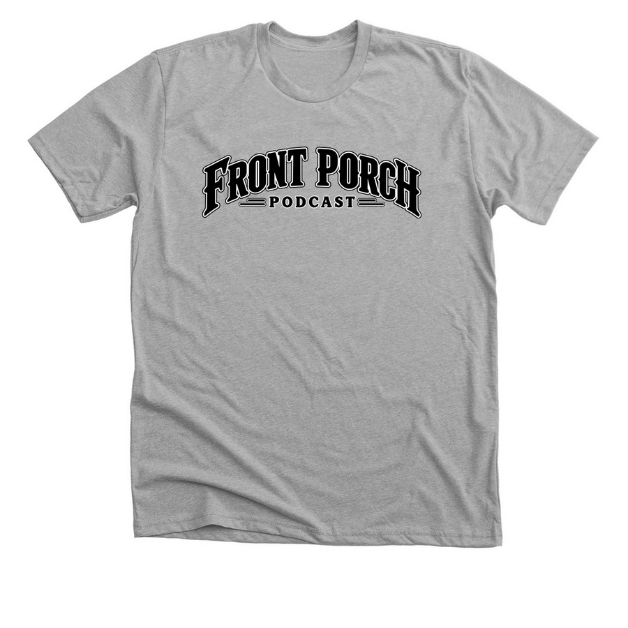 Front Porch Podcast, a Athletic Heather Premium Unisex Tee