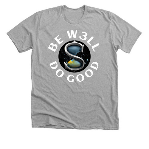 BE W3LL. DO GOOD. (Light Font), a Athletic Heather Premium Unisex Tee