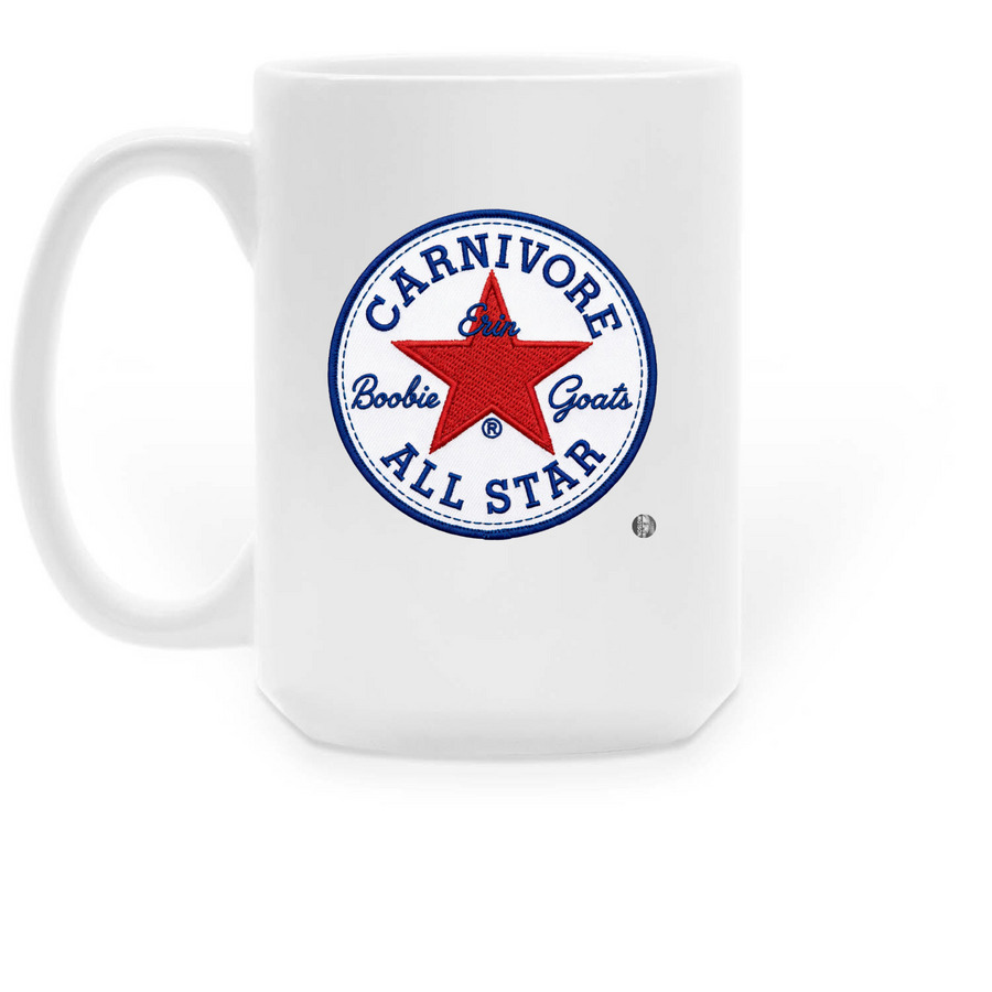 Carnivore All Star&nbsp;, a White Large Coffee Mug (back-view)