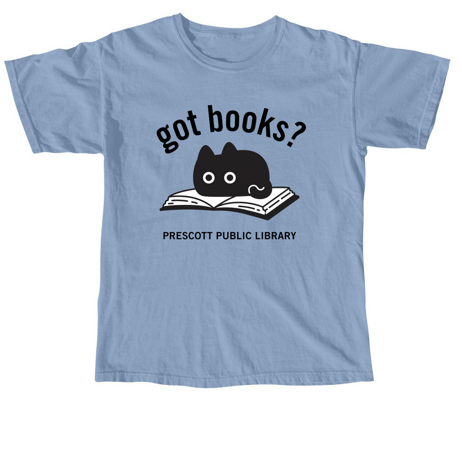 Got Books? - Youth, a Washed Denim Comfort Colors Youth Tee