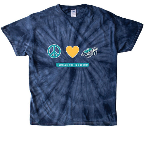 Turtle Tie Dye, a Navy Classic Tie Dye Tee