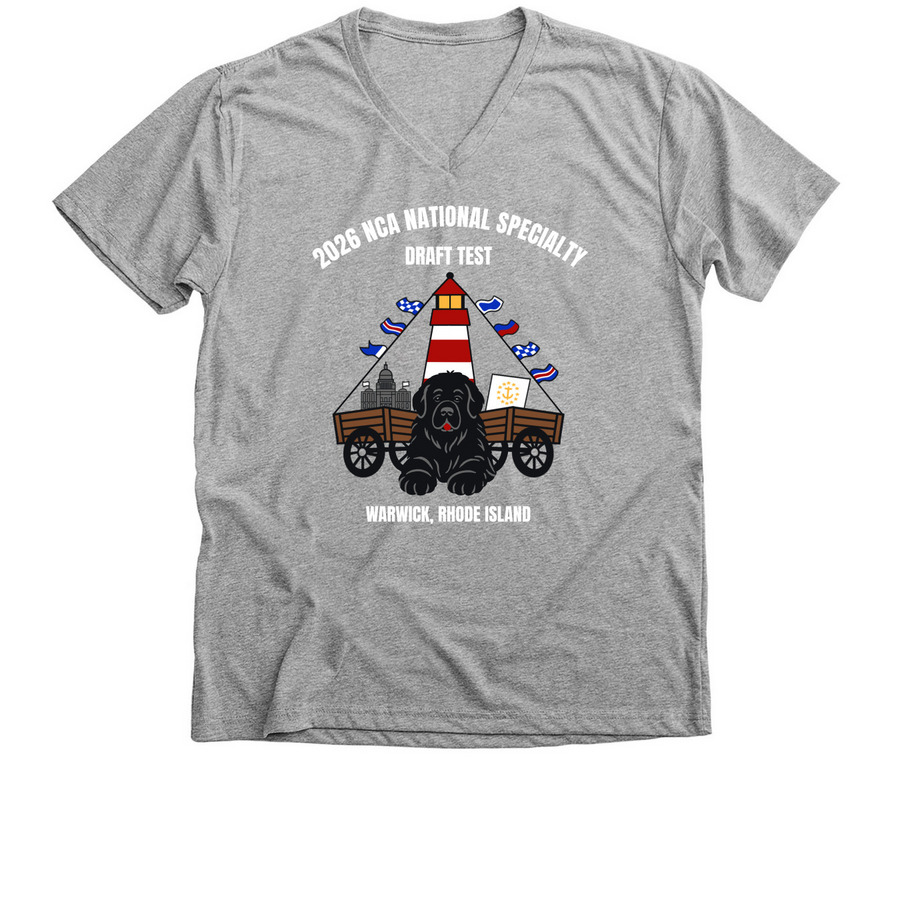 2026 NCA National Specialty Draft Test v2, a Athletic Heather Premium V-Neck Tee