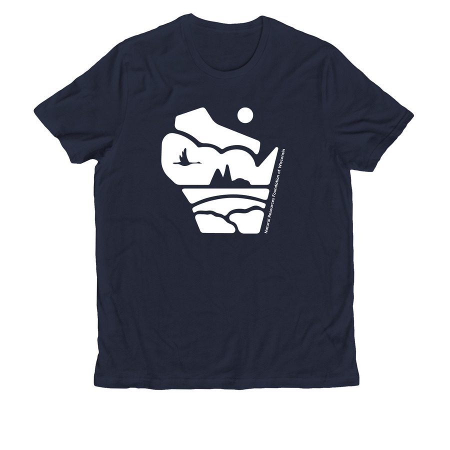 NRF White Logo Tee, a Night Sky Navy Allmade Organic Cotton Unisex Tee