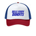 Bells Ferry Hats, a White/ Rich Red/ True Royal Printed Foam Trucker Hat
