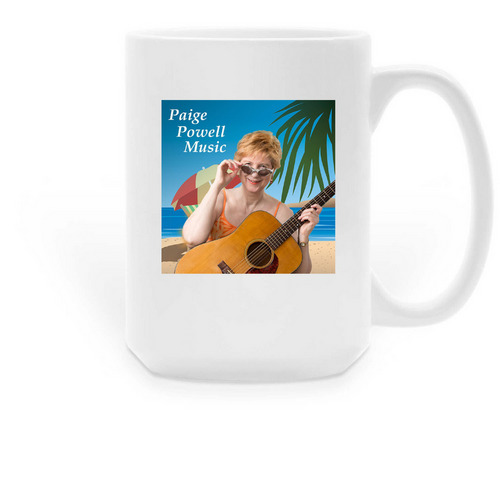 Paige Powell Music Large Coffee Mug, a White Large Coffee Mug