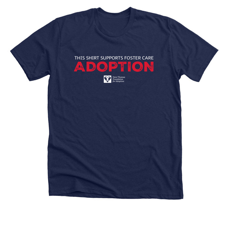 Support Tee, a Solid Navy Blend Premium Unisex Tee