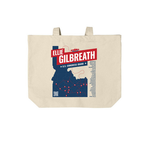 District 2 Tote, a Natural Cotton Canvas Tote Bag