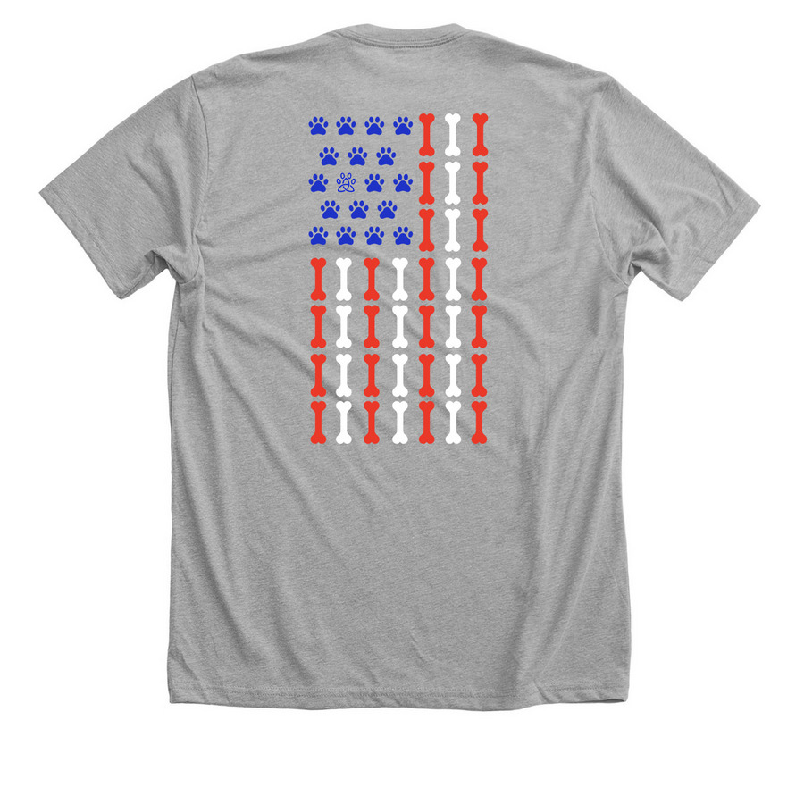 Loyalty to the Bone, a Athletic Heather Premium Unisex Tee (back-view)