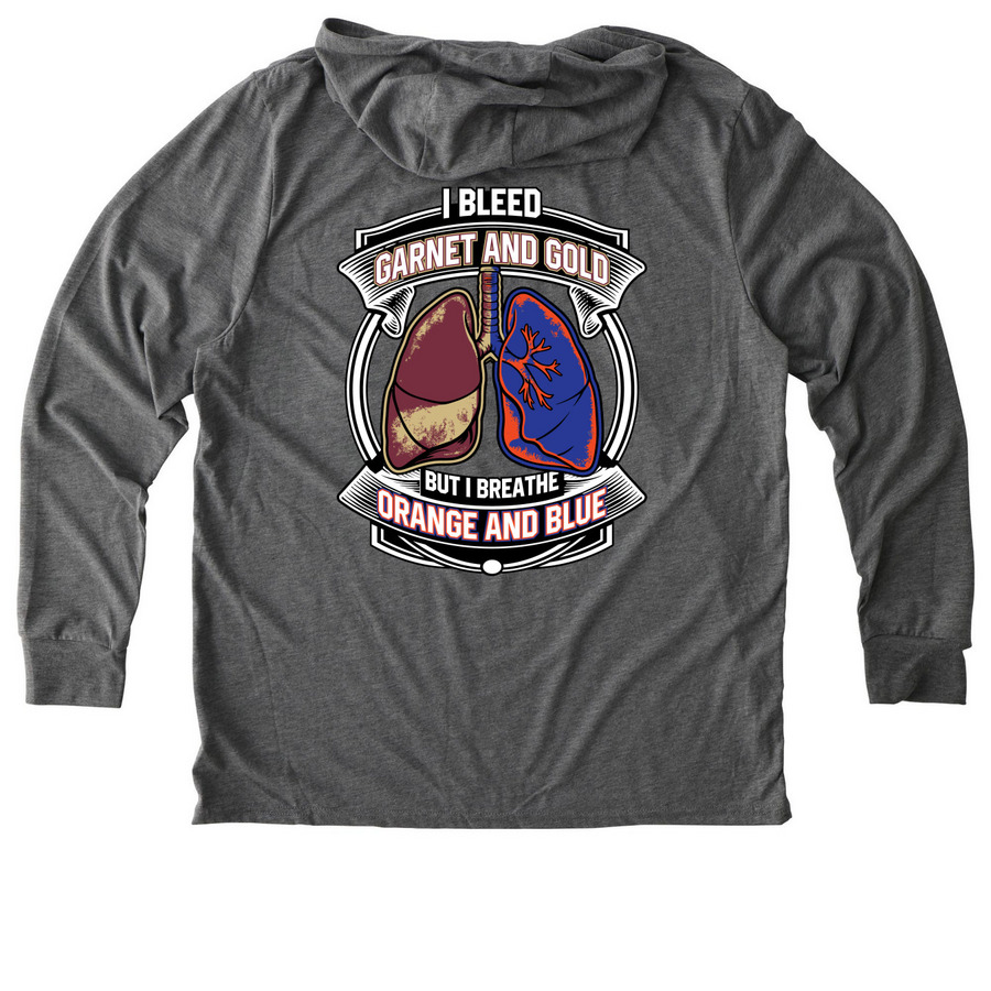 Supporter Shirt v2, a Aluminum Grey Allmade Eco Triblend Hoodie Tee (back-view)