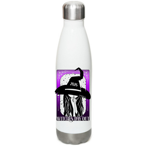 Stay hydrated at WDO!, a White Stainless Steel Water Bottle