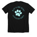 TXHR - Just A Girl Who Loves Huskies, a Solid Black Blend Premium Unisex Tee (back-view)