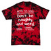 don't be naughty and weird, a Black/ Red Crystal Tie Dye Tee