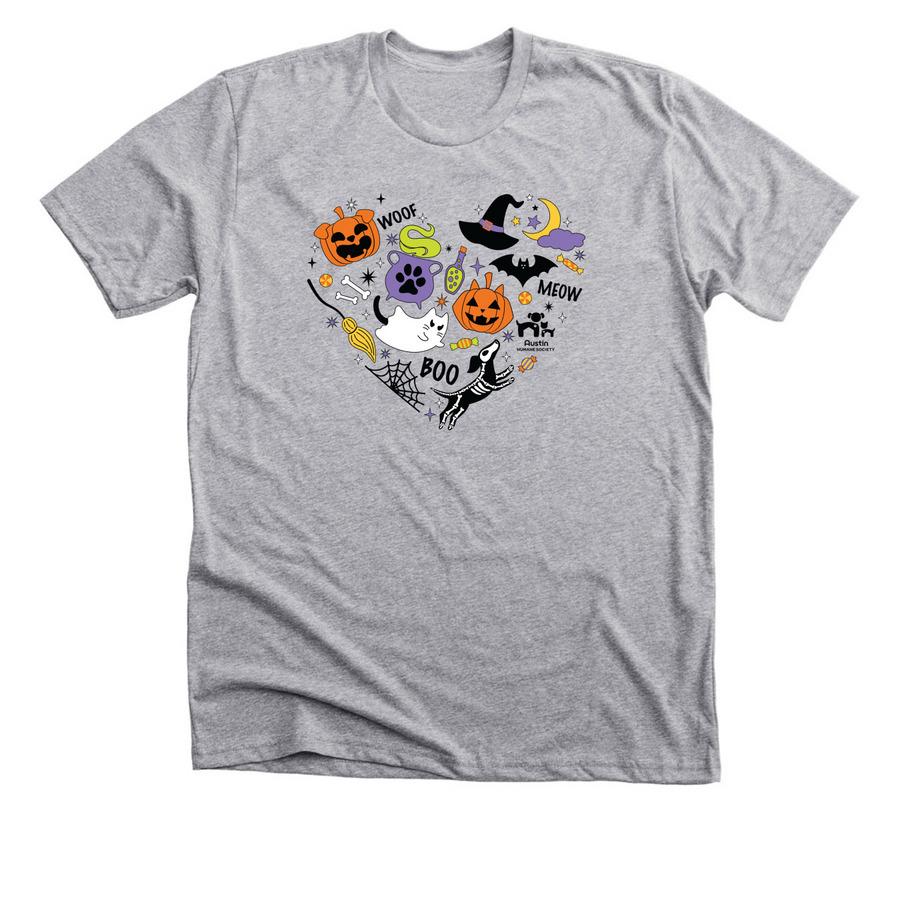 Spooky at Heart, a Athletic Heather Premium Unisex Tee