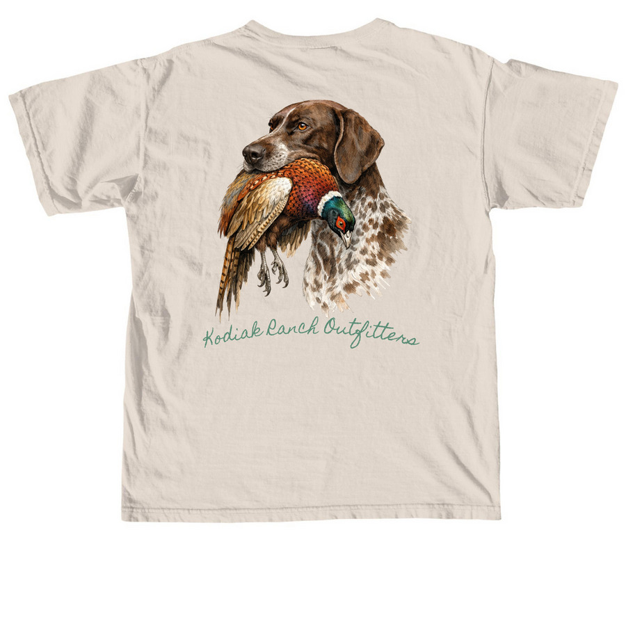 GSP Pheasant, a Ivory Comfort Colors Unisex Tee (back-view)