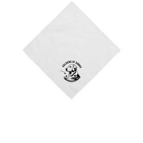 Goldens of Hawaii - white bandana, a White Cotton Bandana
