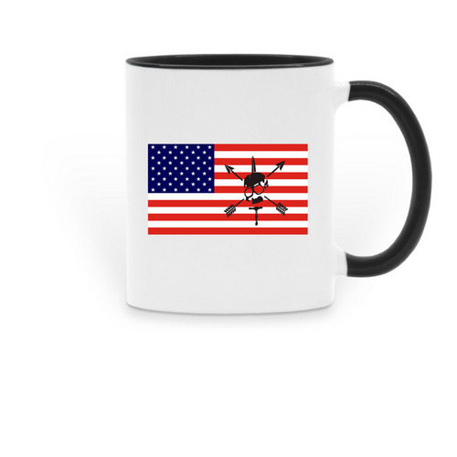 Nous Defions mug, a Black Two-Tone Ceramic Mug
