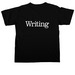 Reading & Writing, a Black Comfort Colors Unisex Tee (back-view)