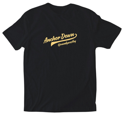 Anchor Down Design, a Black Softstyle Cotton Tee