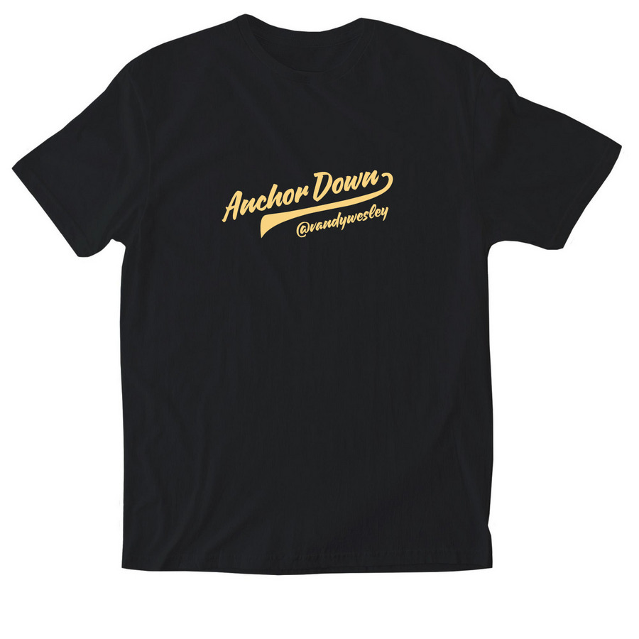 Anchor Down Design, a Black Softstyle Cotton Tee
