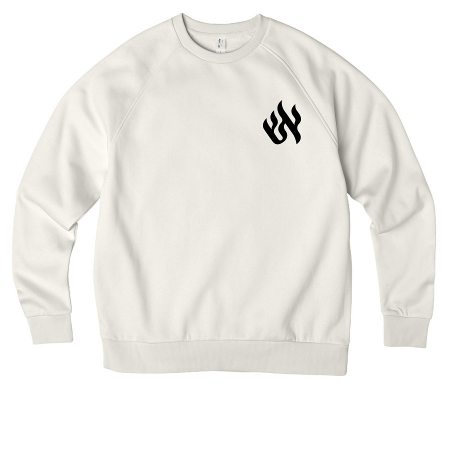 Flame Crewneck, a White Sand Allmade Organic CVC Crewneck Sweatshirt