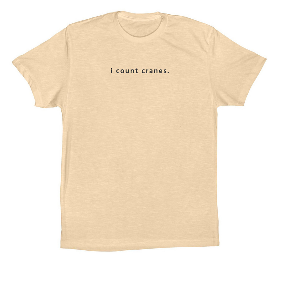 I COUNT CRANES LIGHT, a Soft Cream Premium Cotton Tee