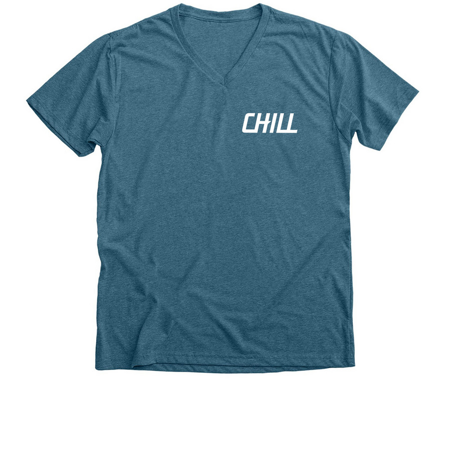 Classic Chill Merch, a Heather Deep Teal Premium V-Neck Tee
