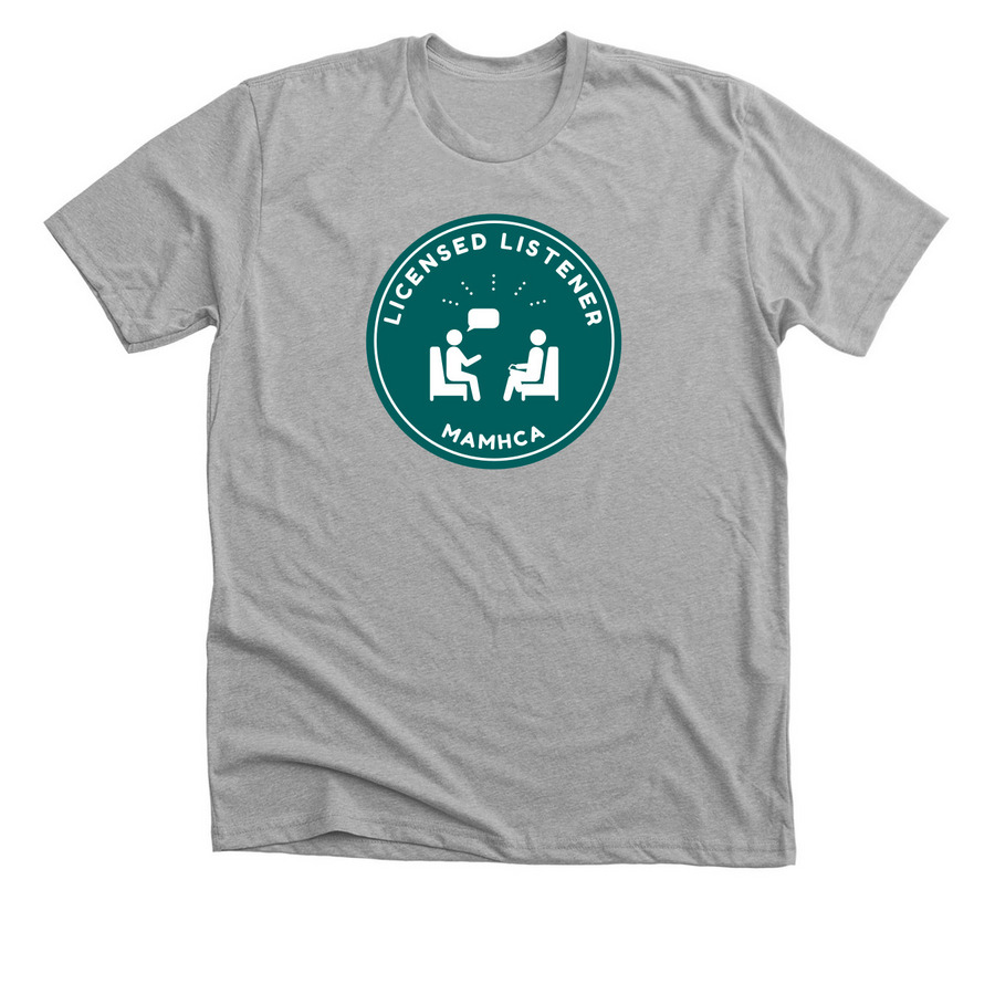 Licensed Listener, a Athletic Heather Premium Unisex Tee