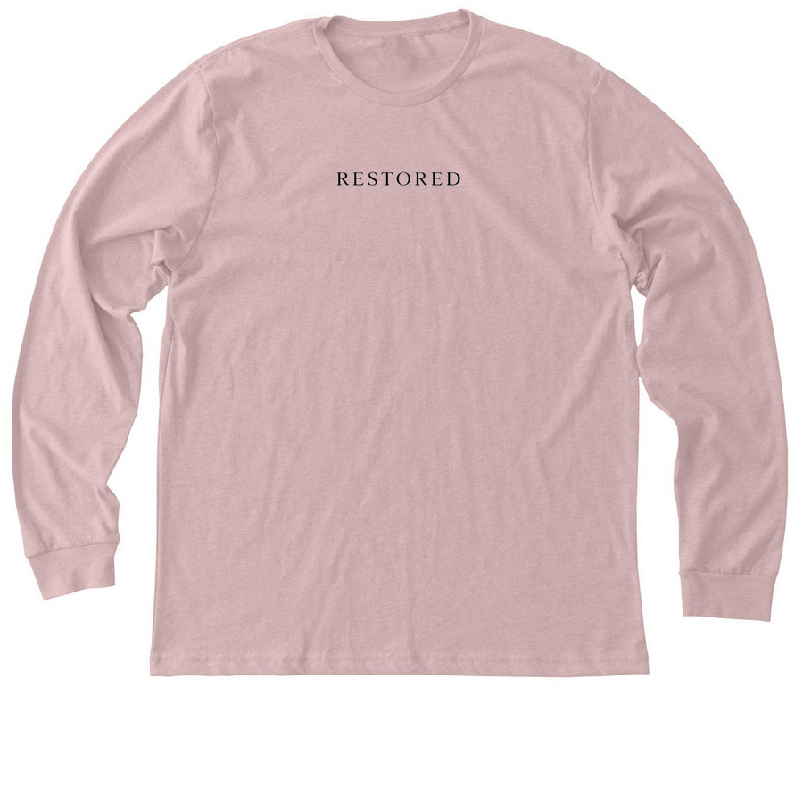Ladies RESTORED?light weighted long sleeve&nbsp;, a Heather Pink Gravel Premium Long Sleeve Tee