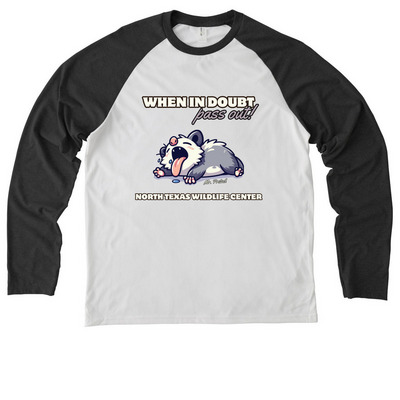 Mr. Pretzel, a Space Black/ Bright White Allmade Eco Triblend Colorblock Raglan Long Sleeve Tee