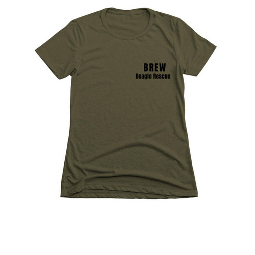 Greek Hero Dog - Back Design, a Military Green Women's Slim Fit Tee