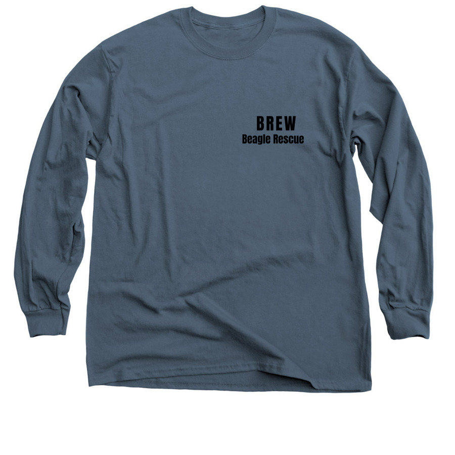 Greek Hero Dog - Back Design, a Indigo Classic Long Sleeve Tee