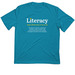 Performance shirts: Literacy, a Atomic Blue Classic Performance Tee