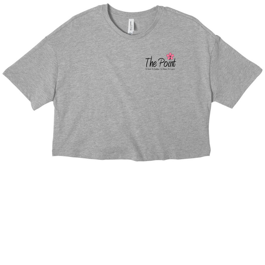 T-Shirts + Tanks - small logo on chest, a Athletic Heather Women?s Cropped Cotton Tee