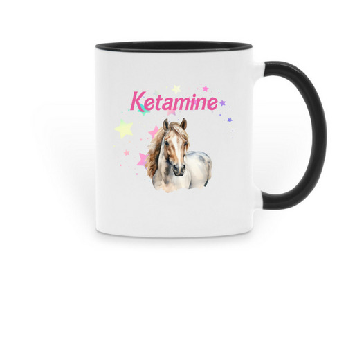 Ketamine cup, a Black Two-Tone Ceramic Mug