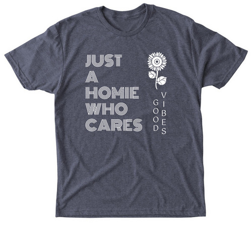 JAHWC - Good Vibes, Homies, a Vintage Navy Triblend Unisex Tee