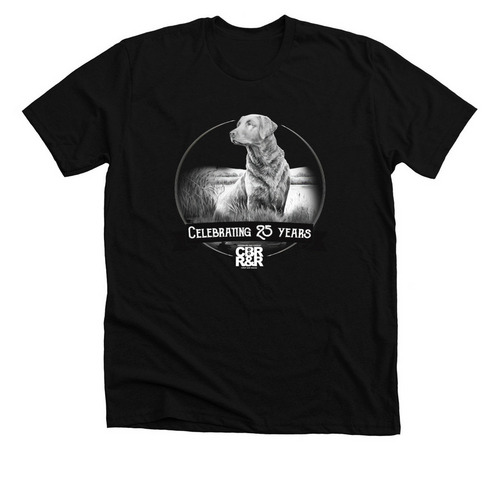 25 Years Vintage white font, a Solid Black Blend Premium Unisex Tee