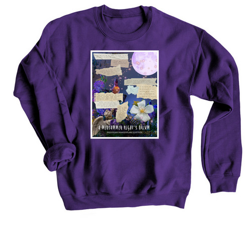 A Midsummer Night's Dream 2025, a Purple Crewneck Sweatshirt