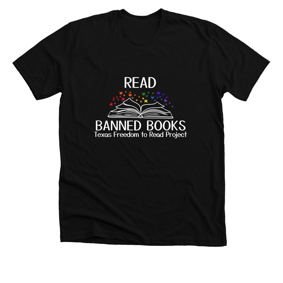 Rainbow Magic Banned Books, a Solid Black Blend Premium Unisex Tee
