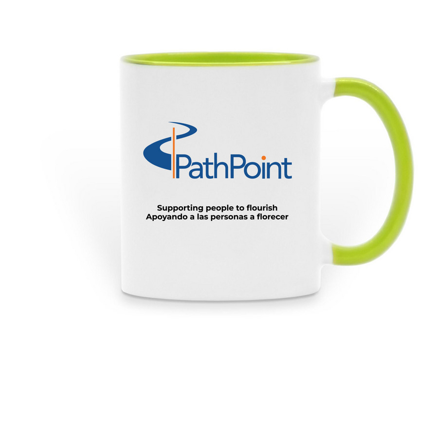 PathPoint Mugs, a Green Two-Tone Ceramic Mug