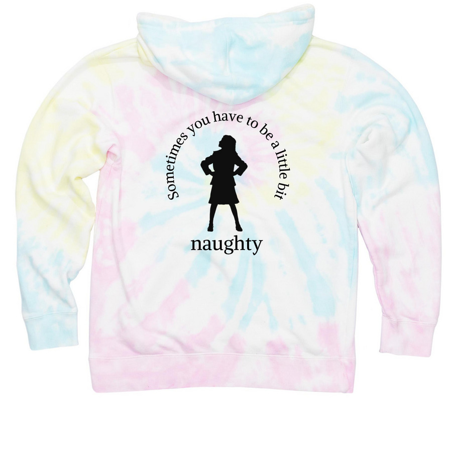 Matilda - Naughty, a Sunset Swirl Tie Dye Pullover Hoodie (back-view)