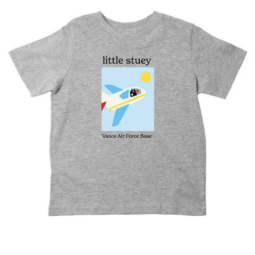 Little Stuey Plane - Toddler Shirt, a Heather Toddler Tee