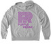Purple Rebar Full-Zip Hoodie Sweatshirt, a Granite Grey Heather Allmade Organic French Terry Zip Up Hoodie (back-view)