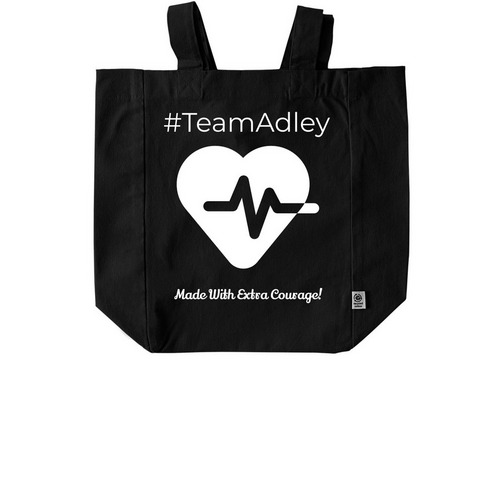 Made With Courage&nbsp;, a Black Recycled Cotton Tote Bag