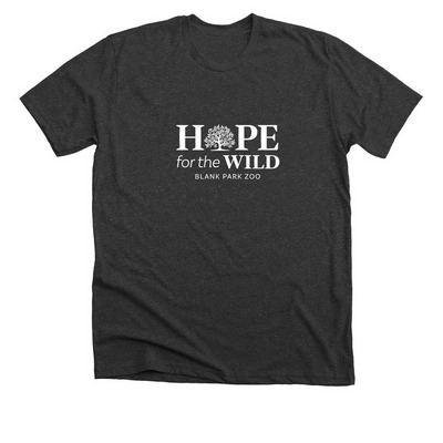 HOPE for the WILD&nbsp;, a Dark Grey Heather Premium Unisex Tee
