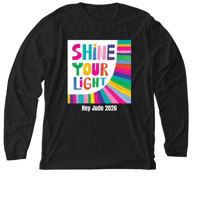 Shine Your Light Long Sleeve Tee and Hoodie, a Solid Black Blend Premium Long Sleeve Tee